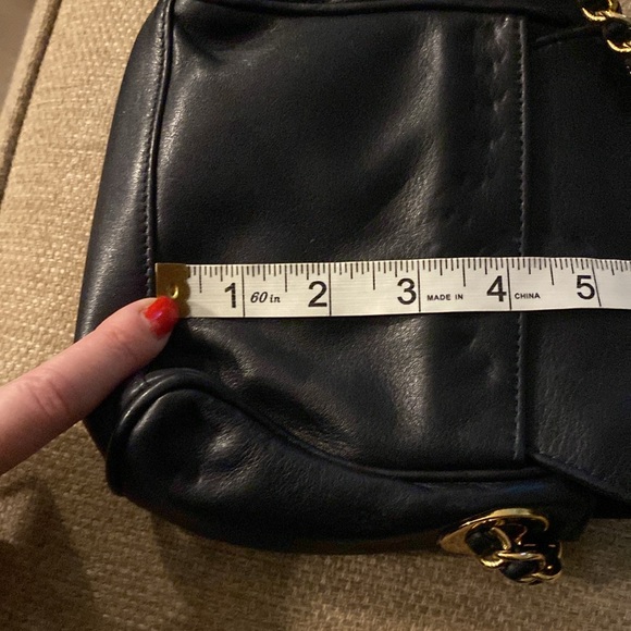 NINE West black crossbody chain purse leather - Picture 3 of 5